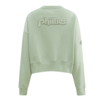 MLB PHILADELPHIA PHILLIES RETRO NEUTRAL WOMEN'S CREWNECK (MOSS)