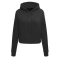 MLB PHILADELPHIA PHILLIES RETRO NEUTRAL WOMEN'S CROPPED PULLOVER HOODIE (BLACK)
