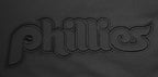 MLB PHILADELPHIA PHILLIES RETRO NEUTRAL WOMEN'S CROPPED PULLOVER HOODIE (BLACK)