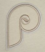 MLB PHILADELPHIA PHILLIES NEUTRAL CHANDAIL À CAPUCHON RÉTRO COURT POUR FEMME (TAUPE)