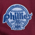 MLB PHILADELPHIA PHILLIES VARSITY BLUES WOMEN'S CREWNECK (WINE)