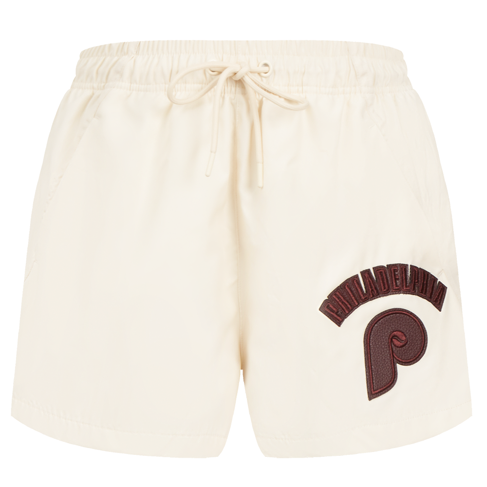 MLB PHILADELPHIA PHILLIES TRIPLE TONAL W WOVEN WOMEN'S SHORT (EGGSHELL)