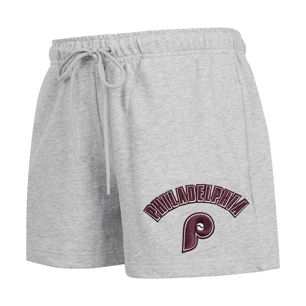 MLB PHILADELPHIA PHILLIES RETRO CLASSIC SHORT POUR FEMME (GRIS CHINÉ)