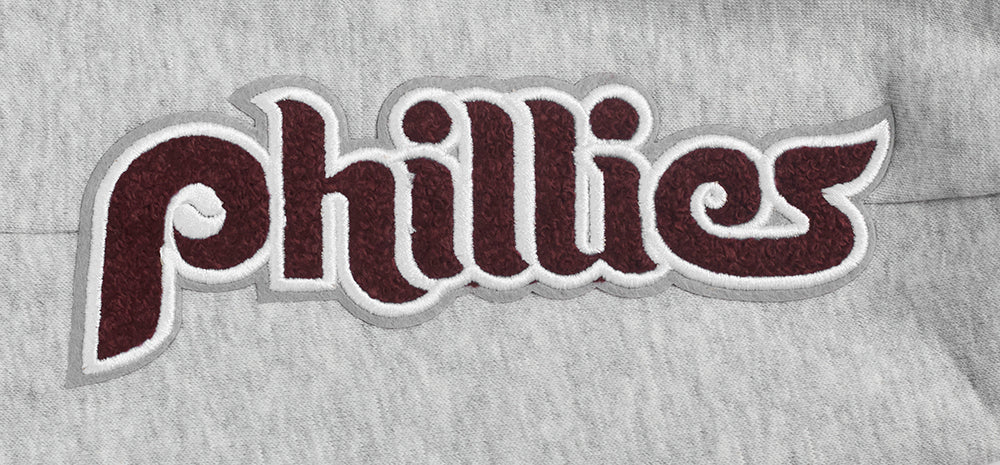 MLB PHILADELPHIA PHILLIES RETRO CLASSIC PANTALON OUATÉ EN MOLLETON POUR FEMME (GRIS CHINÉ)