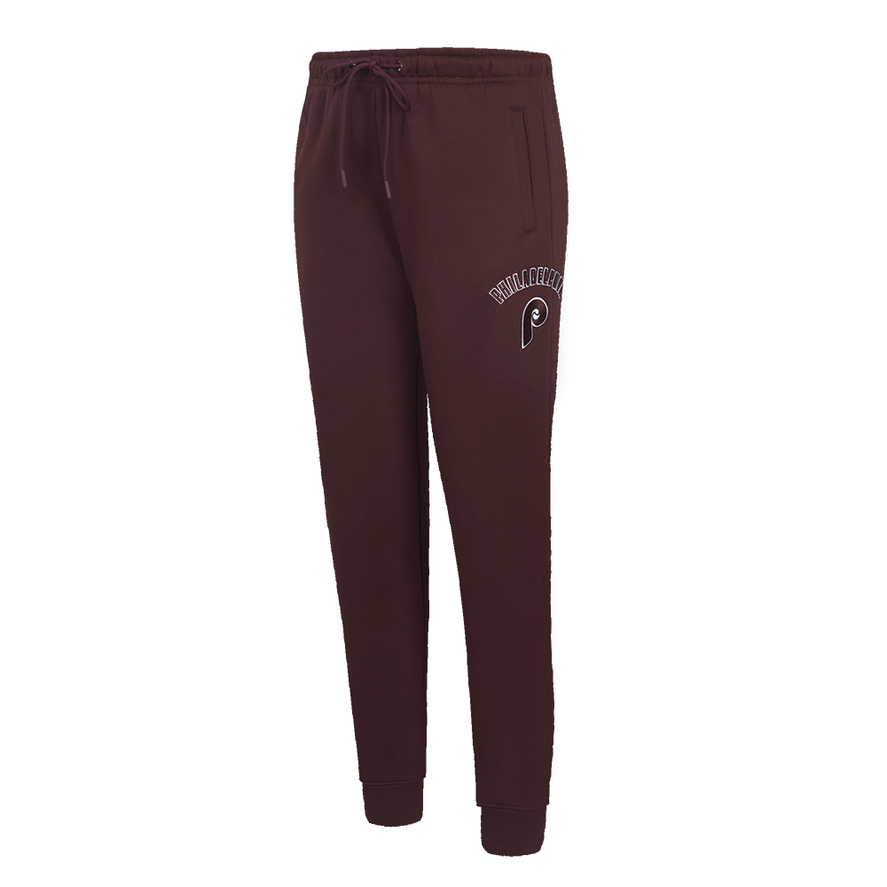 MLB PHILADELPHIA PHILLIES RETRO CLASSIC WOMEN'S FLEECE SWEATPANT (WINE)