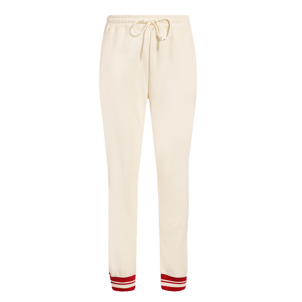 MLB PHILADELPHIA PHILLIES RETRO CLASSIC WOMEN'S SWEATPANT (EGGSHELL/RED)