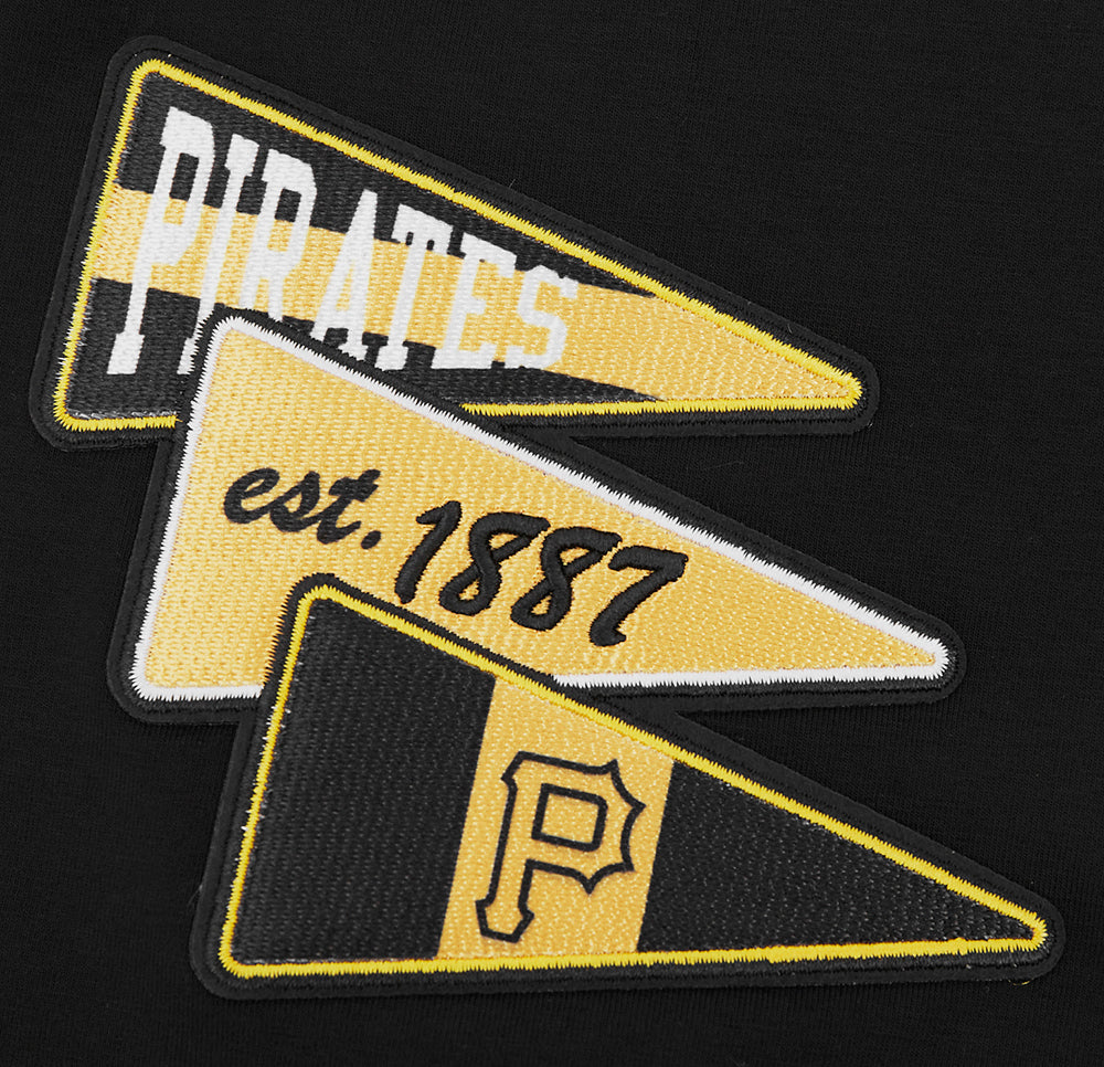 MLB PITTSBURGH PIRATES TEAM PENNANTS T-SHIRT À MANCHES COURTES POUR HOMME (NOIR)
