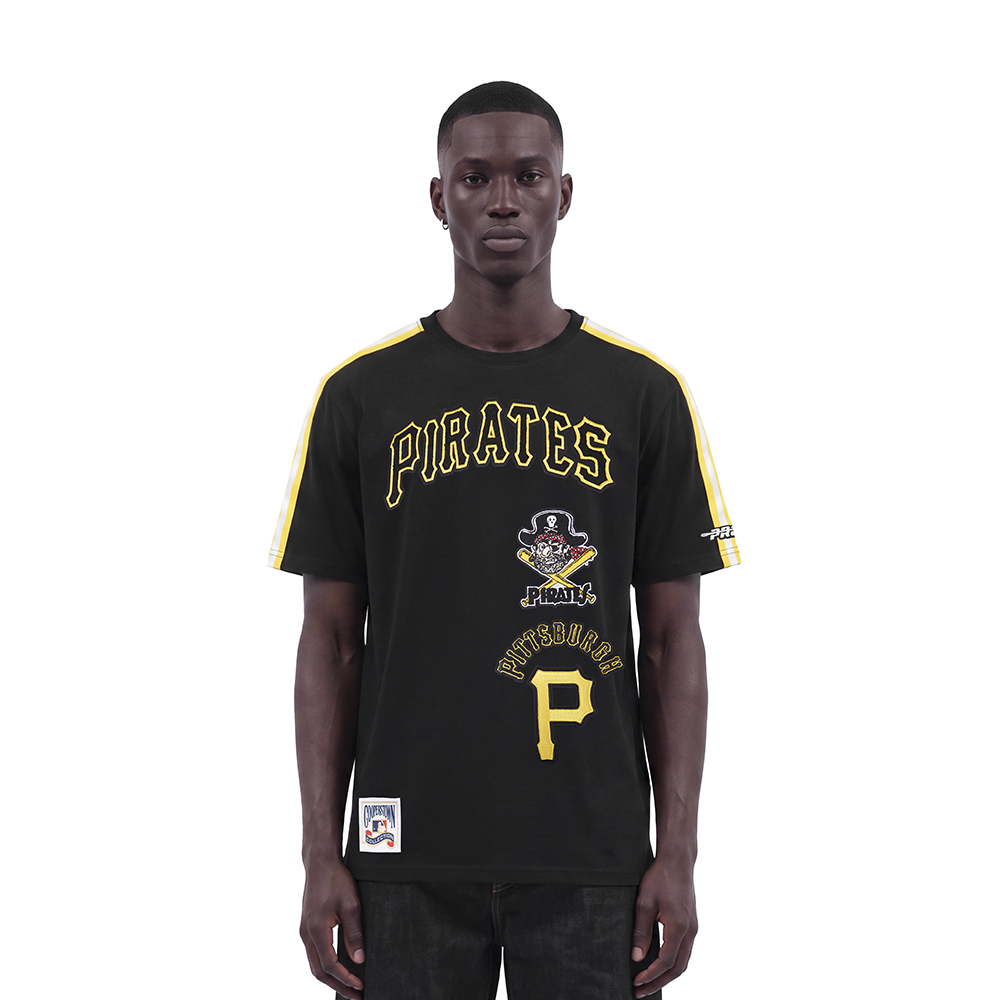 MLB PITTSBURGH PIRATES RETRO CLASSICS HAUT POUR HOMME (NOIR/JAUNE)