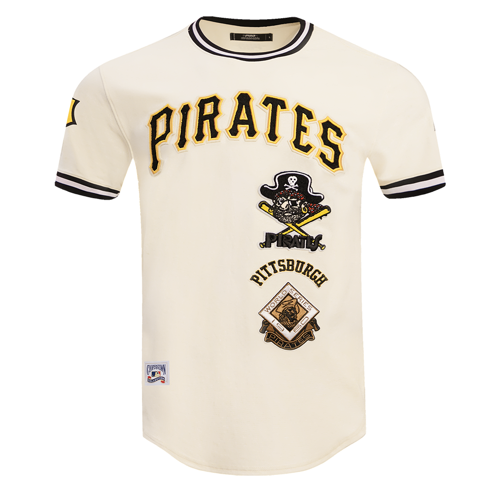 MLB PITTSBURGH PIRATES RETRO CLASSIC HAUT POUR HOMME (COQUILLE D'ŒUF/NOIR)