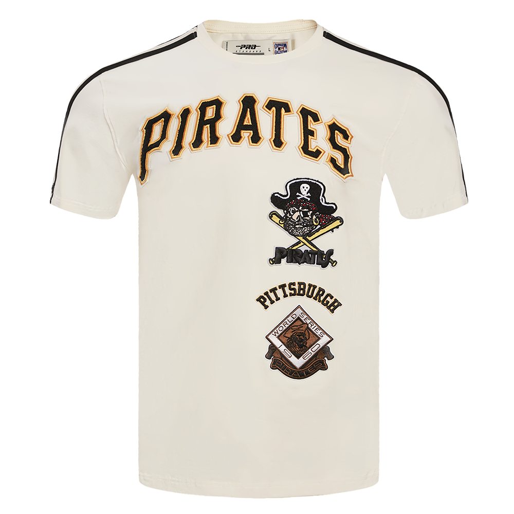 MLB PITTSBURGH PIRATES RETRO CLASSIC MEN'S STRIPED TOP (EGGSHELL/ BLACK)
