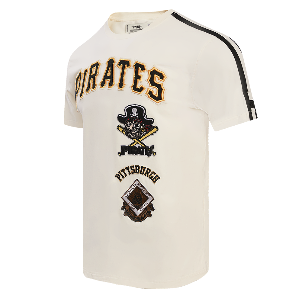 MLB PITTSBURGH PIRATES RETRO CLASSIC MEN'S STRIPED TOP (EGGSHELL/ BLACK)