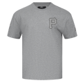 MLB PITTSBURGH PIRATES NEUTRAL HAUT EN JERSEY DE COTON À ÉPAULES TOMBANTES POUR HOMME (GRIS CHINÉ FONCÉ)