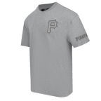 MLB PITTSBURGH PIRATES NEUTRAL HAUT EN JERSEY DE COTON À ÉPAULES TOMBANTES POUR HOMME (GRIS CHINÉ FONCÉ)