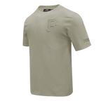 MLB PITTSBURGH PIRATES NEUTRAL HAUT EN JERSEY DE COTON À ÉPAULES TOMBANTES POUR HOMME (TAUPE)