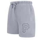 MLB PITTSBURGH PIRATES NEUTRAL SHORT EN MOLLETON POUR HOMME (GRIS CHINÉ FONCÉ)