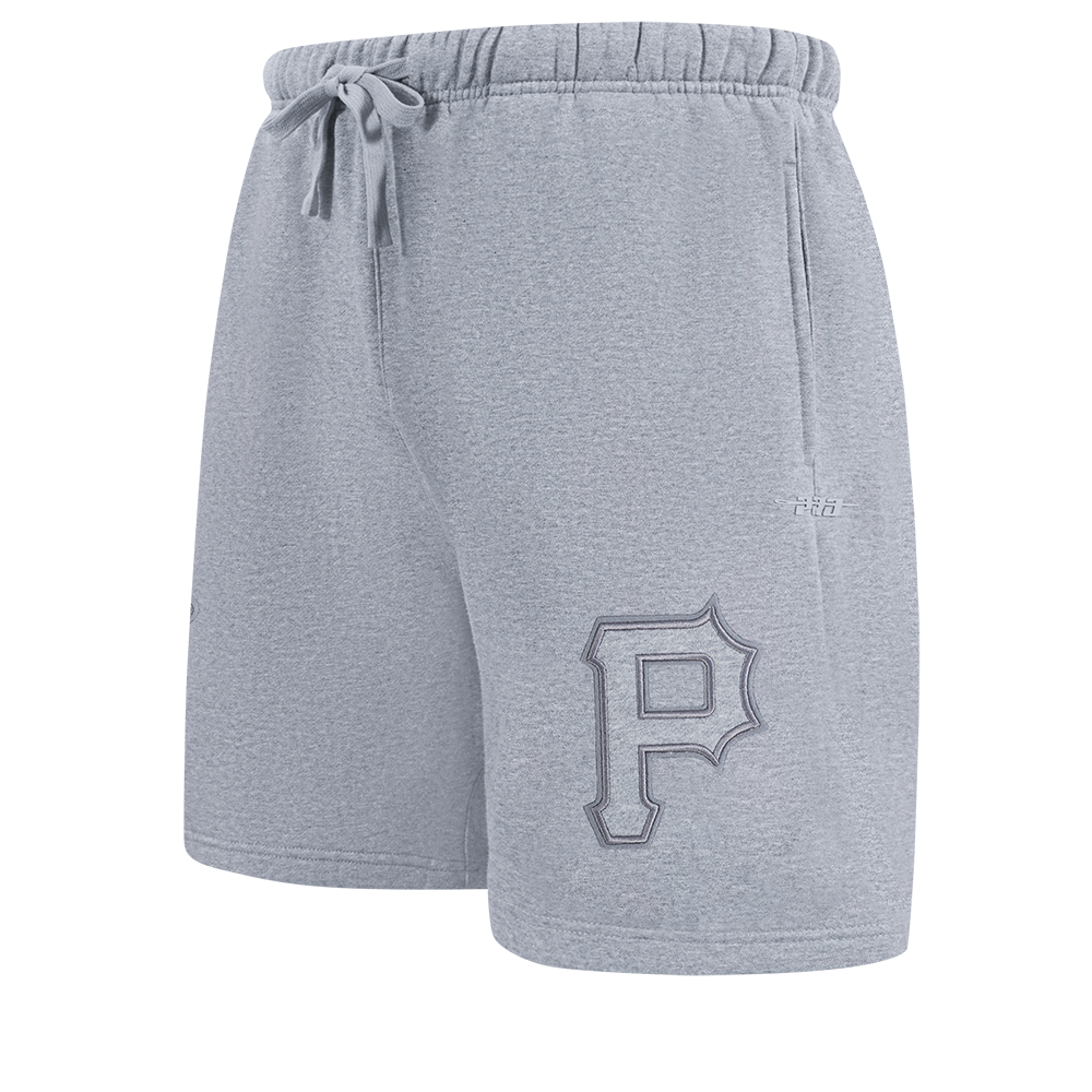 MLB PITTSBURGH PIRATES NEUTRAL SHORT EN MOLLETON POUR HOMME (GRIS CHINÉ FONCÉ)