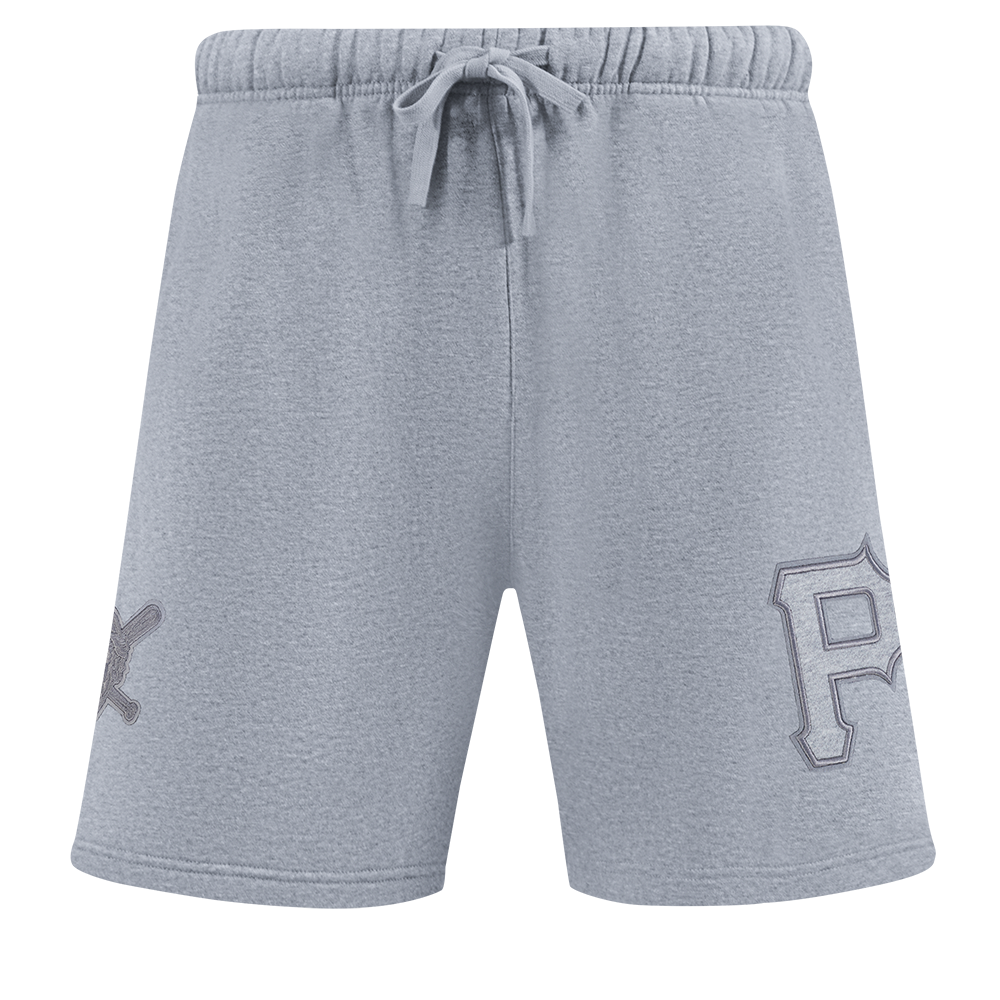 MLB PITTSBURGH PIRATES NEUTRAL SHORT EN MOLLETON POUR HOMME (GRIS CHINÉ FONCÉ)
