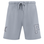 MLB PITTSBURGH PIRATES NEUTRAL SHORT EN MOLLETON POUR HOMME (GRIS CHINÉ FONCÉ)