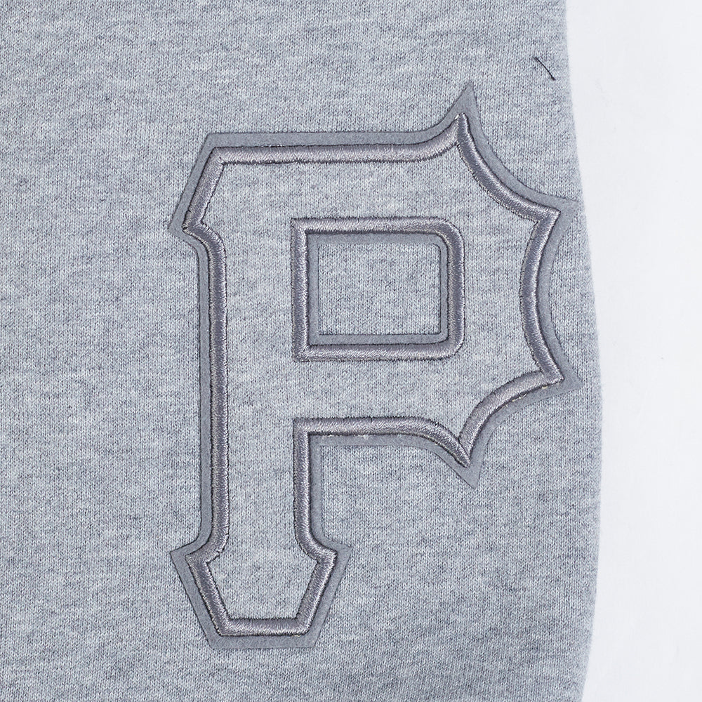 MLB PITTSBURGH PIRATES NEUTRAL SHORT EN MOLLETON POUR HOMME (GRIS CHINÉ FONCÉ)