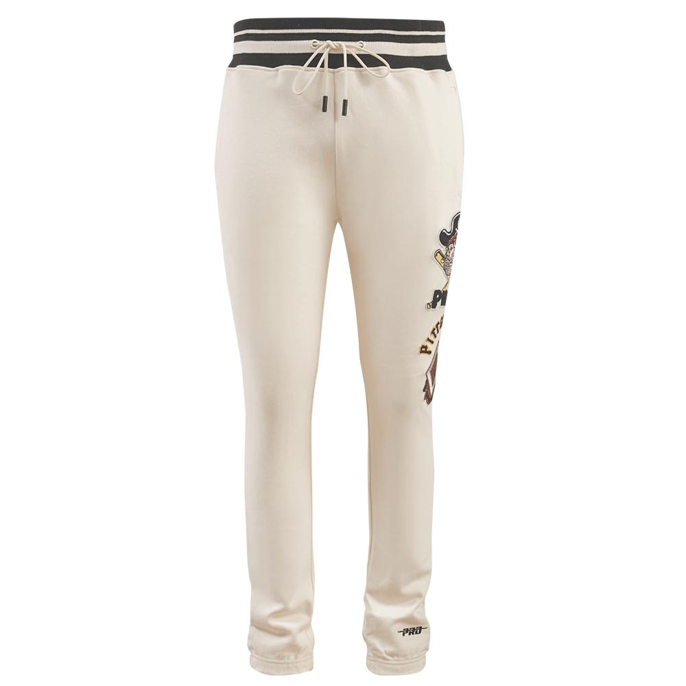 MLB PITTSBURGH PIRATES RETRO CLASSIC MEN'S SWEATPANT (EGGSHELL/ BLACK)