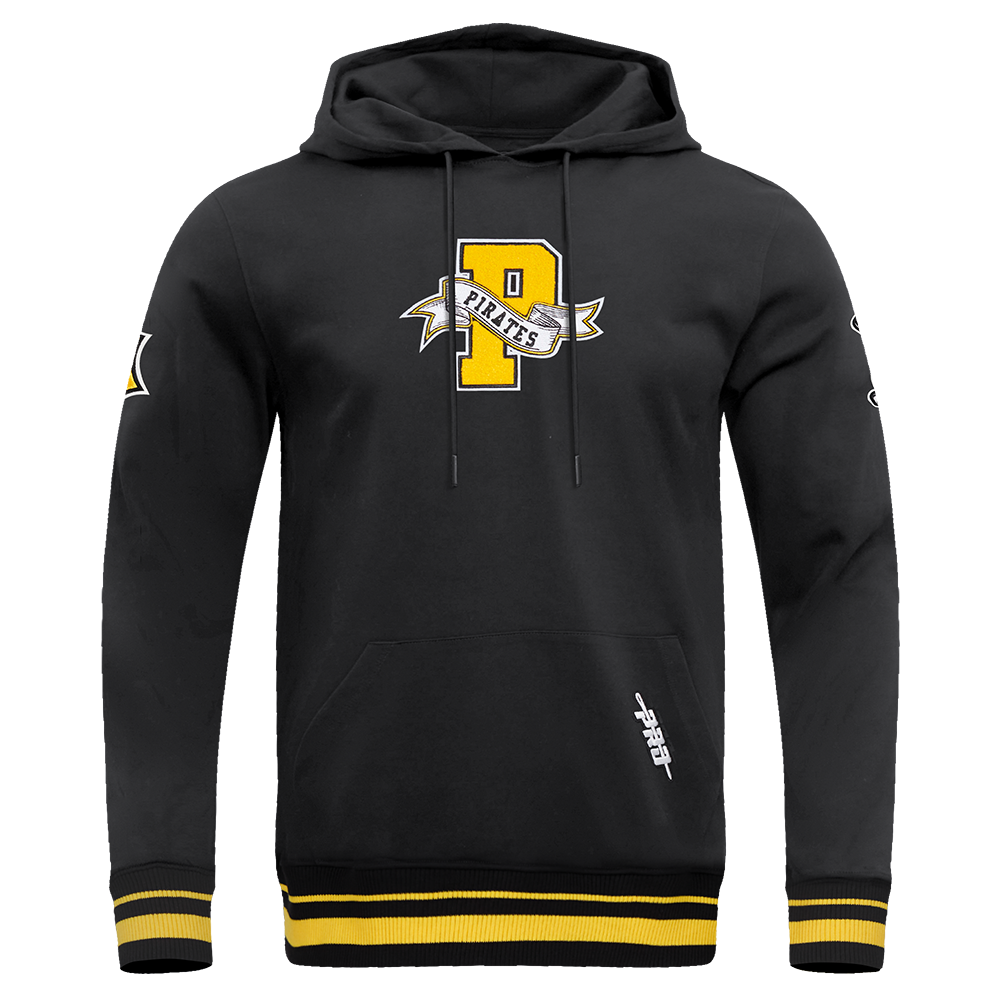 MLB PITTSBURGH PIRATES TEAM PENNANTS CHANDAIL À CAPUCHON POUR HOMME (NOIR/JAUNE)