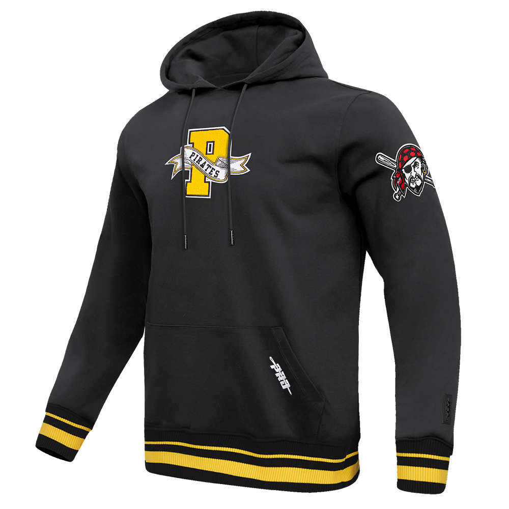 MLB PITTSBURGH PIRATES TEAM PENNANTS CHANDAIL À CAPUCHON POUR HOMME (NOIR/JAUNE)