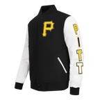 MLB PITTSBURGH PIRATES CLASSIC WOOL MEN'S VARSITY JACKET (BLACK/WHITE)