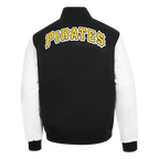 MLB PITTSBURGH PIRATES CLASSIC WOOL MEN'S VARSITY JACKET (BLACK/WHITE)