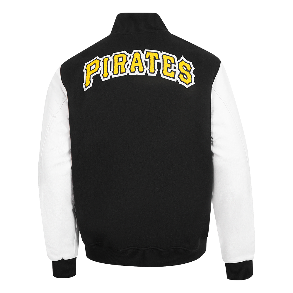 MLB PITTSBURGH PIRATES CLASSIC WOOL MEN'S VARSITY JACKET (BLACK/WHITE)