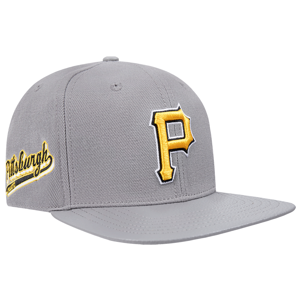 MLB PITTSBURGH PIRATES SCRIPT TAIL WOOL STRAPBACK (GRAY)