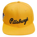 MLB PITTSBURGH PIRATES SCRIPT WORDMARK UNISEX SNAPBACK HAT (YELLOW)