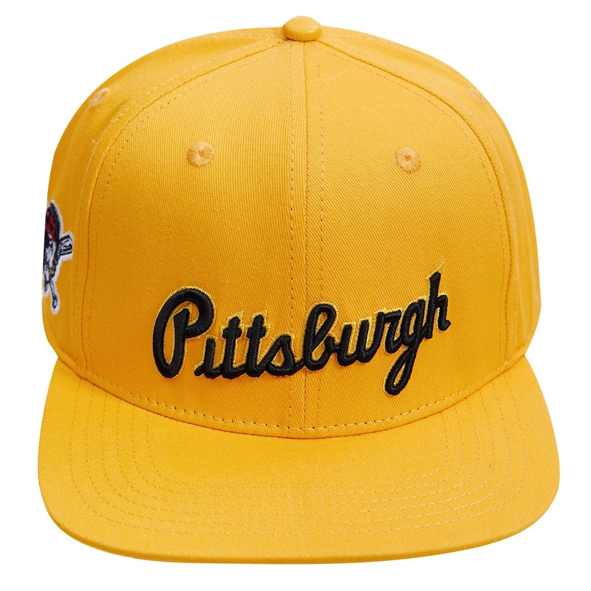MLB PITTSBURGH PIRATES SCRIPT WORDMARK UNISEX SNAPBACK HAT (YELLOW)