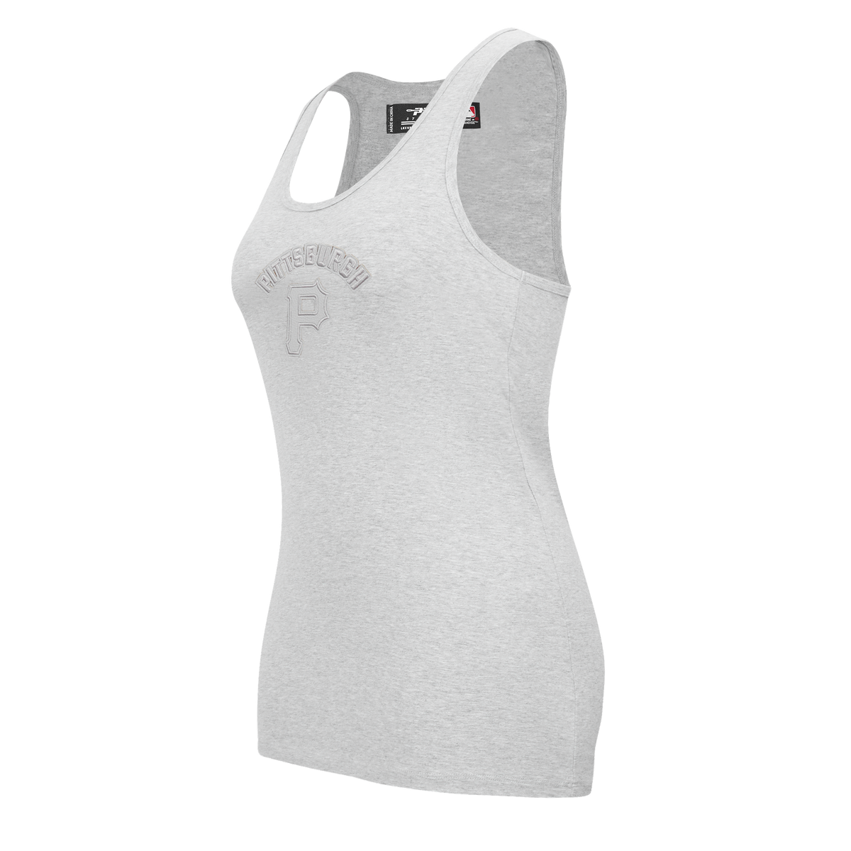 MLB PITTSBURGH PIRATES TRIPLE TONAL RELAXED FIT WOMEN'S RACERBACK (HEATHER GREY)