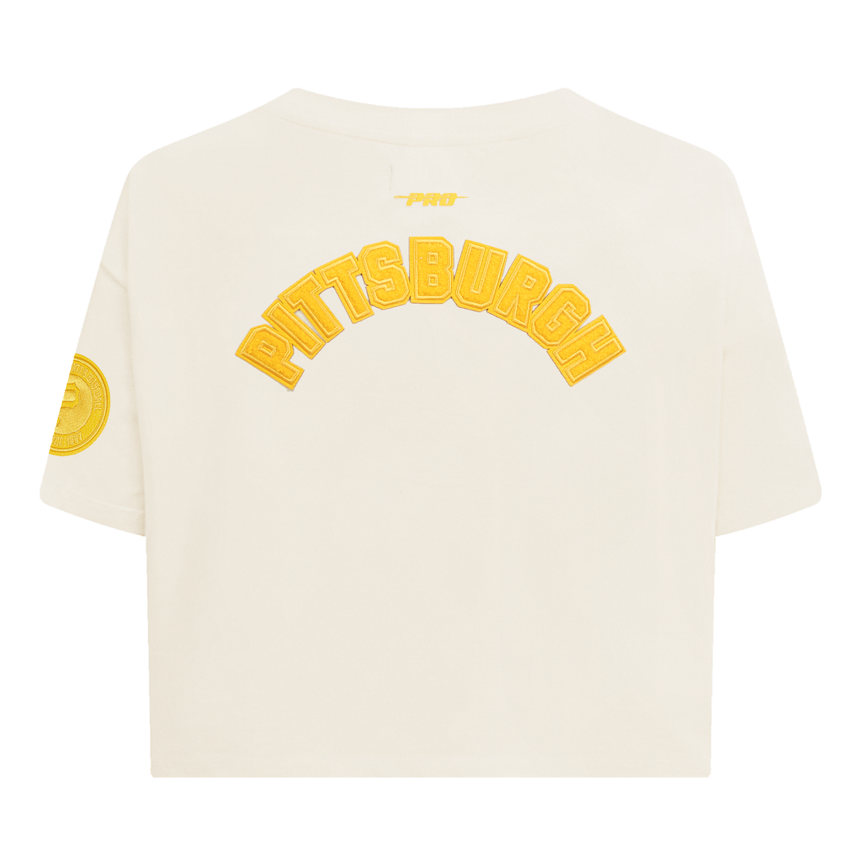 MLB PITTSBURGH PIRATES TRIPLE TONAL T-SHIRT EN JERSEY SIMPLE À COUPE CARRÉE POUR FEMME (COQUILLE D'ŒUF)