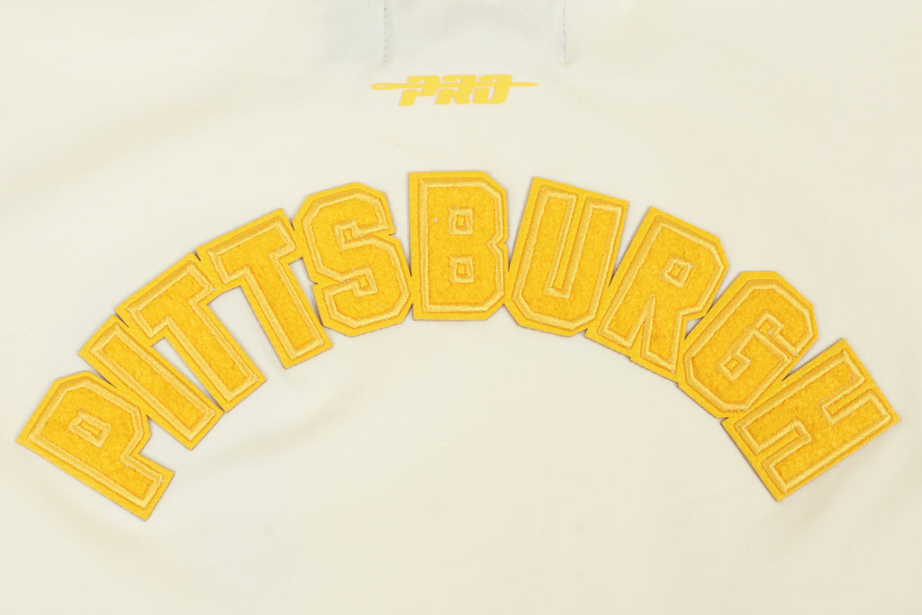 MLB PITTSBURGH PIRATES TRIPLE TONAL T-SHIRT EN JERSEY SIMPLE À COUPE CARRÉE POUR FEMME (COQUILLE D'ŒUF)