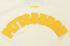 MLB PITTSBURGH PIRATES TRIPLE TONAL T-SHIRT EN JERSEY SIMPLE À COUPE CARRÉE POUR FEMME (COQUILLE D'ŒUF)