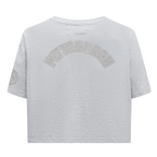 MLB PITTSBURGH PIRATES TRIPLE TONAL T-SHIRT EN JERSEY SIMPLE À COUPE CARRÉE POUR FEMME (GRIS CHINÉ)