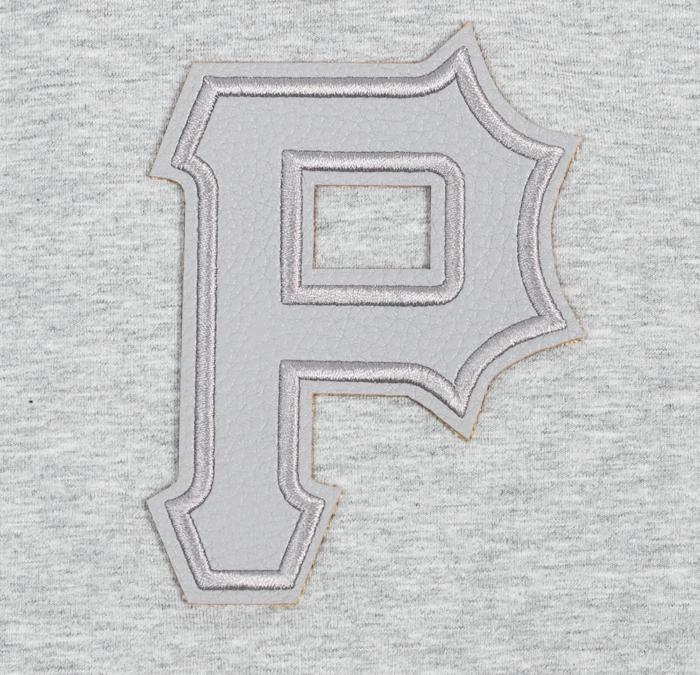 MLB PITTSBURGH PIRATES TRIPLE TONAL T-SHIRT EN JERSEY SIMPLE À COUPE CARRÉE POUR FEMME (GRIS CHINÉ)