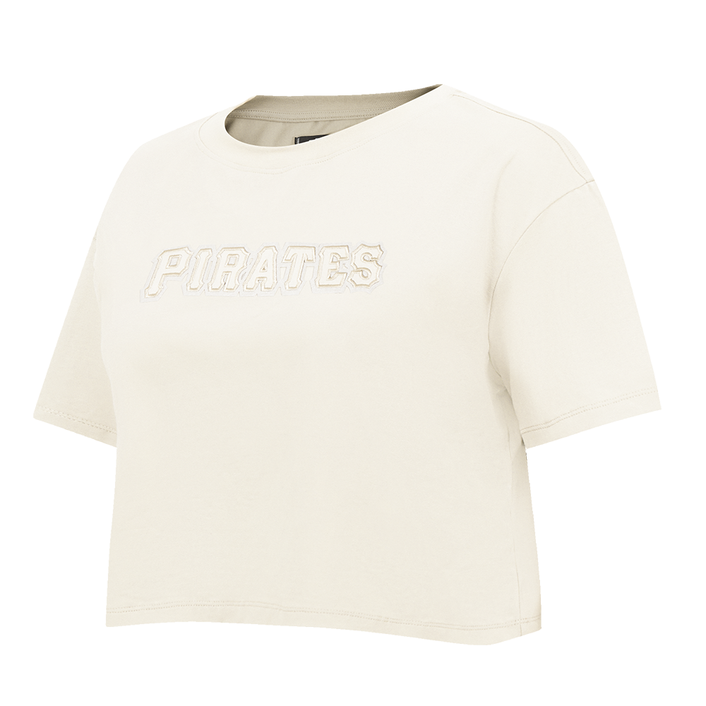 MLB PITTSBURGH PIRATES NEUTRAL WOMEN'S BOXY TOP (EGGSHELL)