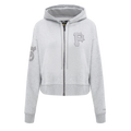 MLB PITTSBURGH PIRATES TRIPLE TONAL WOMEN'S DOUBLE KNIT FULL ZIP HOODIE (HEATHER GREY)