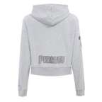 MLB PITTSBURGH PIRATES TRIPLE TONAL WOMEN'S DOUBLE KNIT FULL ZIP HOODIE (HEATHER GREY)