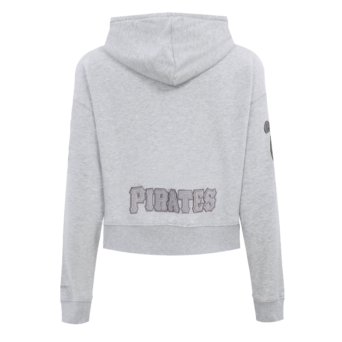 MLB PITTSBURGH PIRATES TRIPLE TONAL WOMEN'S DOUBLE KNIT FULL ZIP HOODIE (HEATHER GREY)