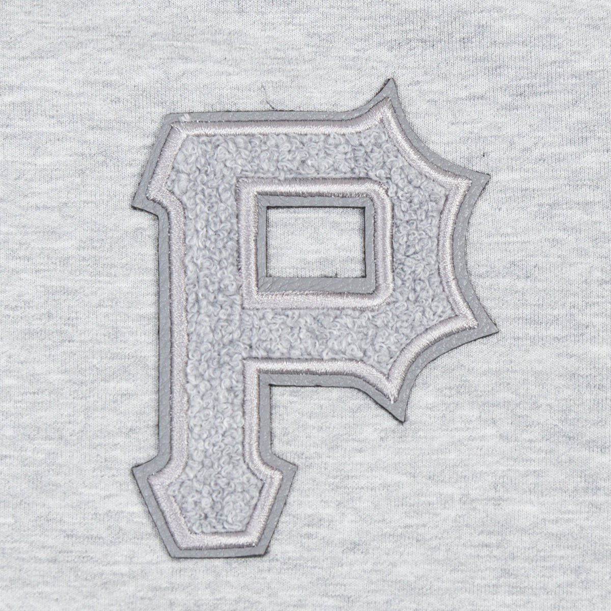 MLB PITTSBURGH PIRATES TRIPLE TONAL WOMEN'S DOUBLE KNIT FULL ZIP HOODIE (HEATHER GREY)