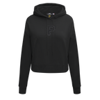 MLB PITTSBURGH PIRATES NEUTRAL CHANDAIL À CAPUCHON COURT POUR FEMME (NOIR)
