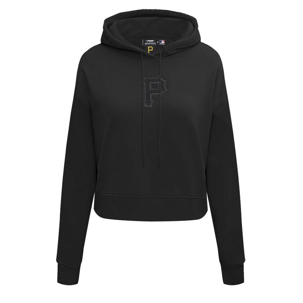 MLB PITTSBURGH PIRATES NEUTRAL CHANDAIL À CAPUCHON COURT POUR FEMME (NOIR)