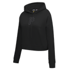MLB PITTSBURGH PIRATES NEUTRAL CHANDAIL À CAPUCHON COURT POUR FEMME (NOIR)