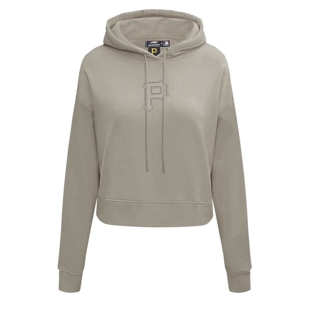 MLB PITTSBURGH PIRATES NEUTRAL CHANDAIL À CAPUCHON COURT POUR FEMME (TAUPE)