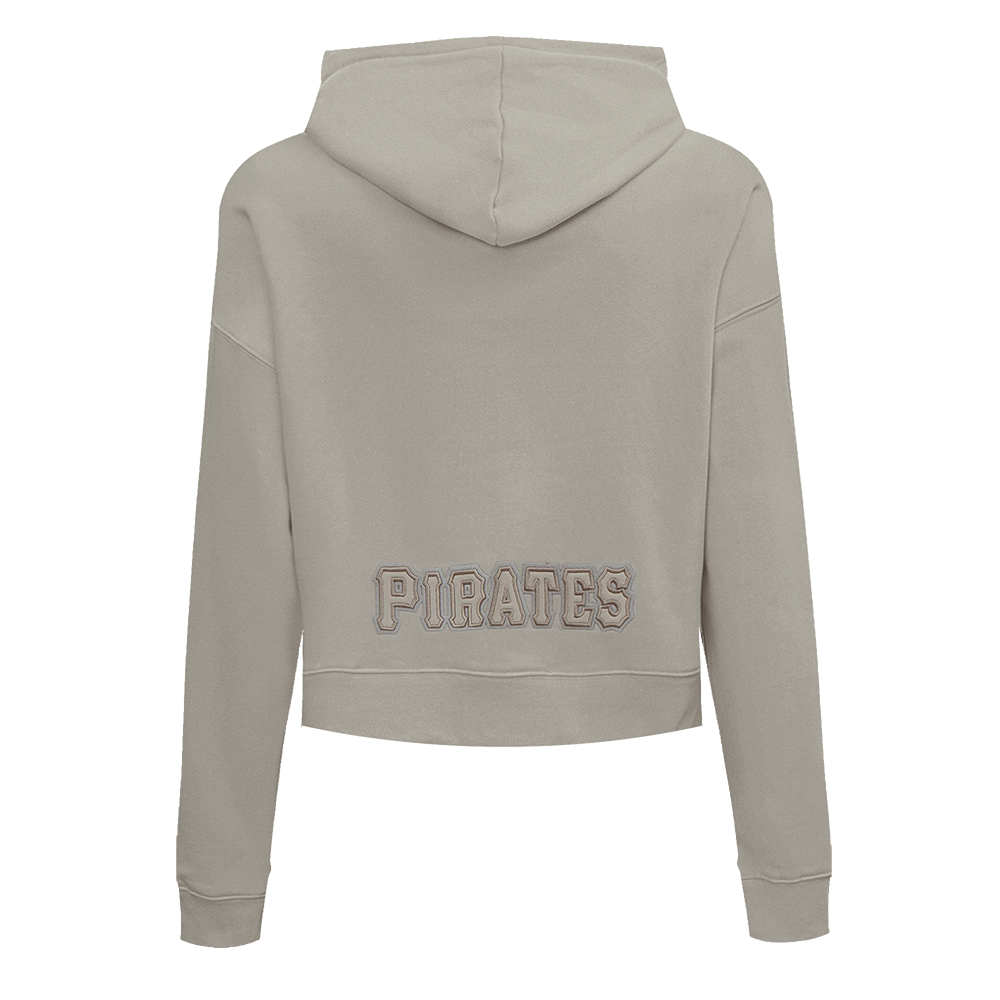 MLB PITTSBURGH PIRATES NEUTRAL CHANDAIL À CAPUCHON COURT POUR FEMME (TAUPE)