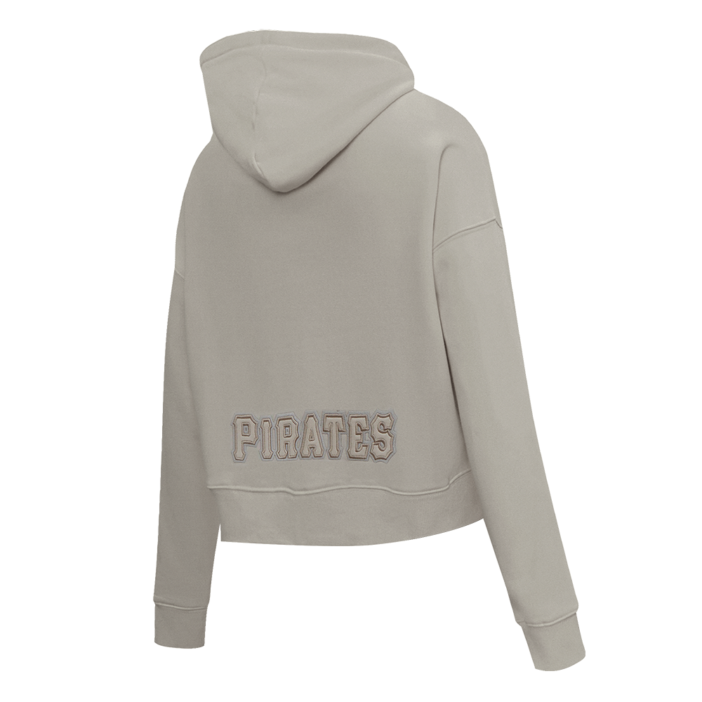 MLB PITTSBURGH PIRATES NEUTRAL CHANDAIL À CAPUCHON COURT POUR FEMME (TAUPE)
