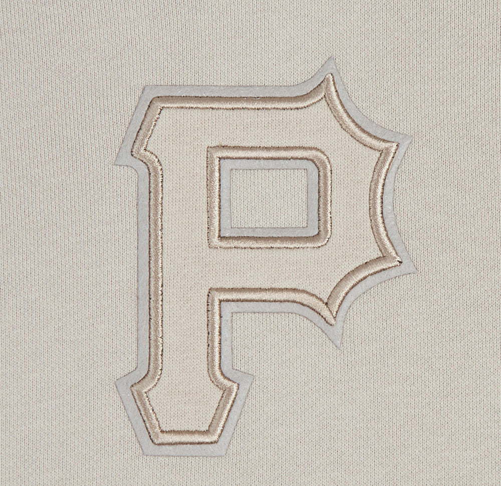 MLB PITTSBURGH PIRATES NEUTRAL CHANDAIL À CAPUCHON COURT POUR FEMME (TAUPE)